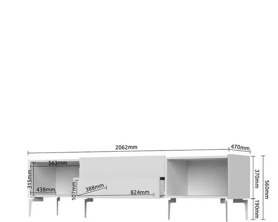 Set living cu fronturi din MDF vopsit – comodă TV și două vitrine Arboteca