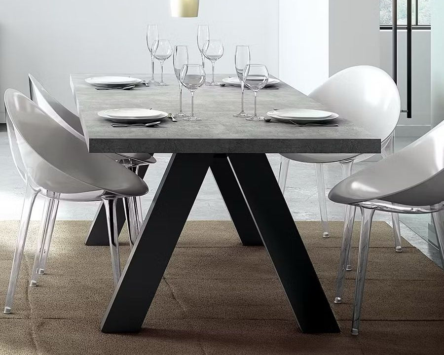 Masă 200 × 100 cm, gri antracit, MDF Arboteca