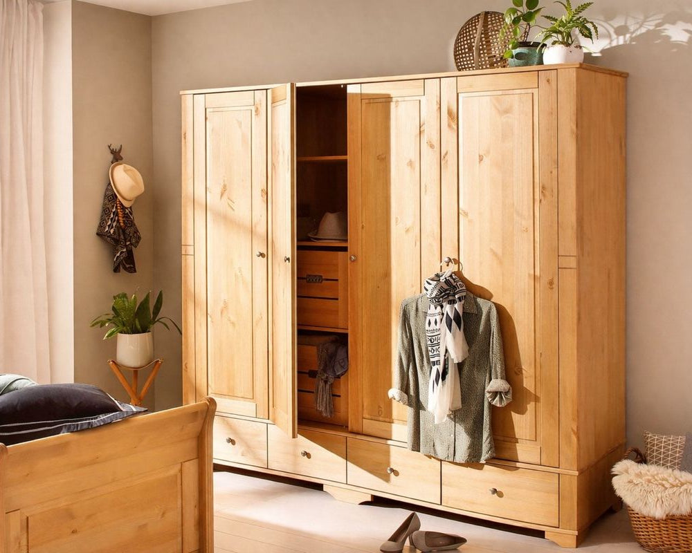 Dulap din lemn masiv de pin, 203 × 206 cm Arboteca