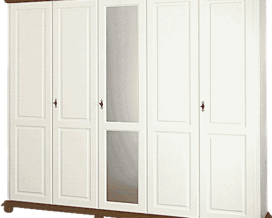 Dormitor din lemn masiv Bavaria Alb-Nuc Arboteca