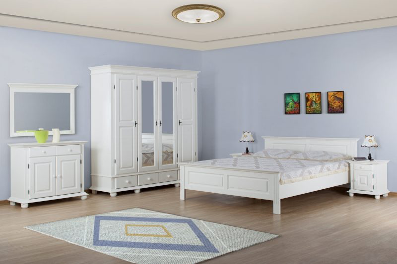 Set dormitor lemn masiv Sandra, complet Arboteca