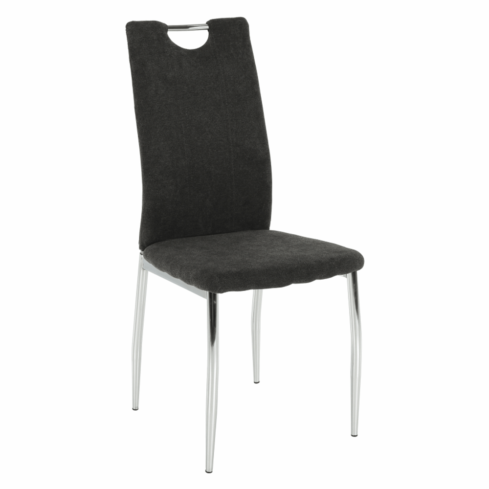 Scaun dining CHIOS, textil gri maro/crom, 42x52x97 cm Kondela