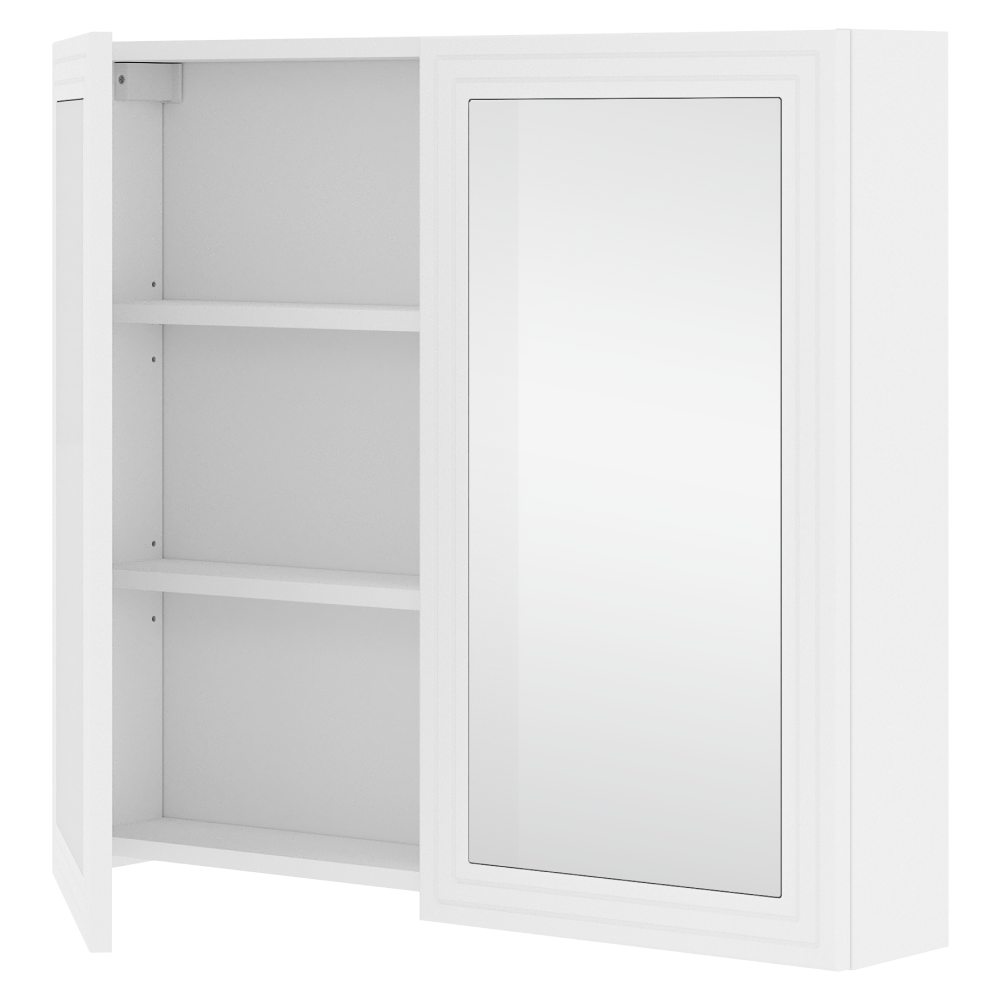 Dulăpior suspendat cu oglindă VASTO 80, alb, 80x15x70 cm Kondela