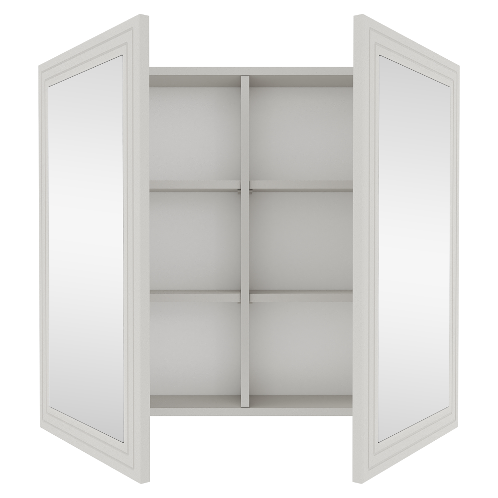 Dulăpior suspendat cu oglindă VASTO 80, cașmir, 80x15x70 cm Kondela