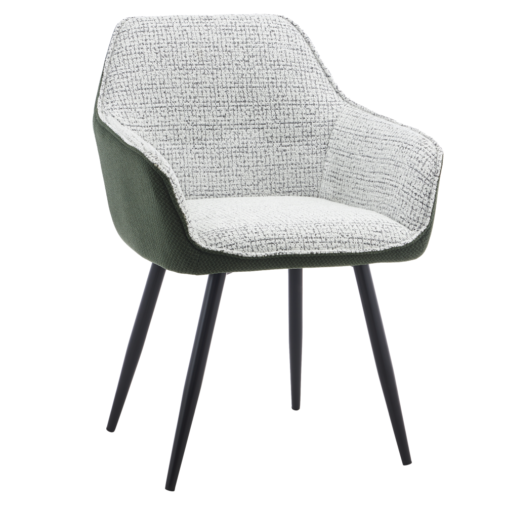 Fotoliu de design, verde/melir gri deschis/negru, 59x61x84 cm Kondela
