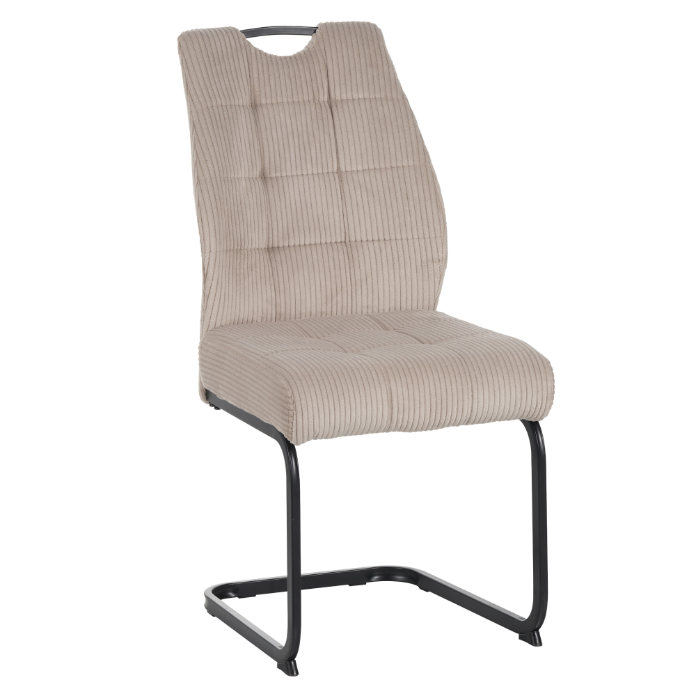 Scaun pentru sufragerie FOLIGNO, maro-gri Taupe/neagră, 46x62.5x97 cm Kondela