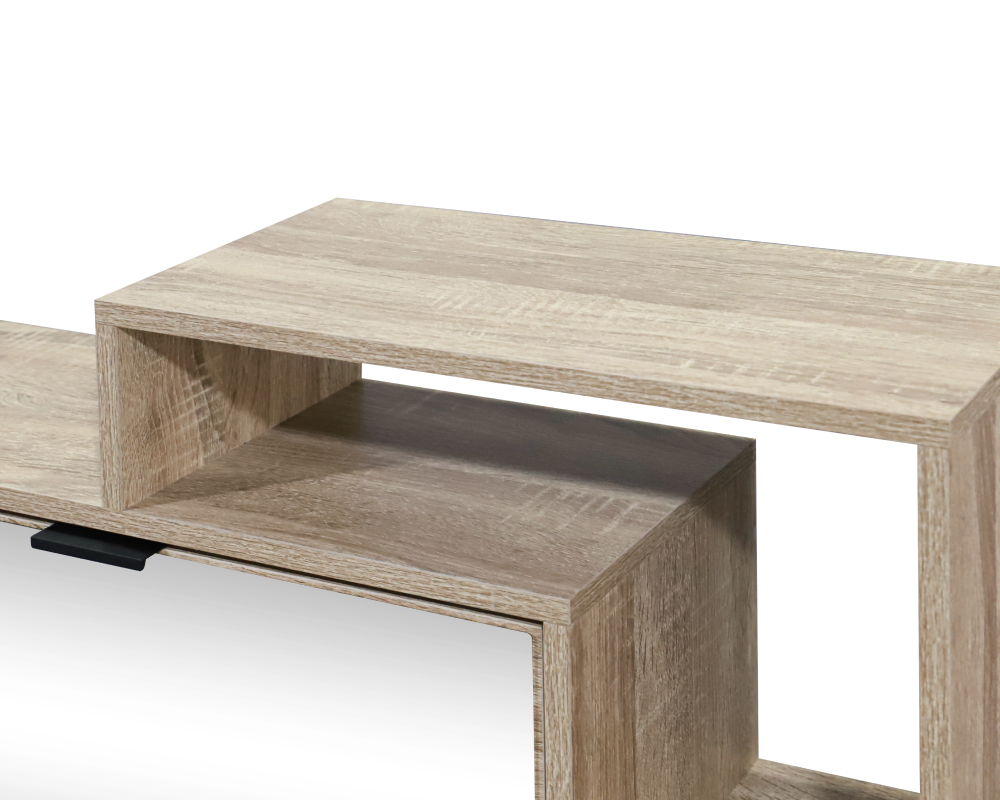 Pantofar basculant cu oglindă PALAMOS TIP 1, stejar sonoma, 80x24x93 cm Kondela