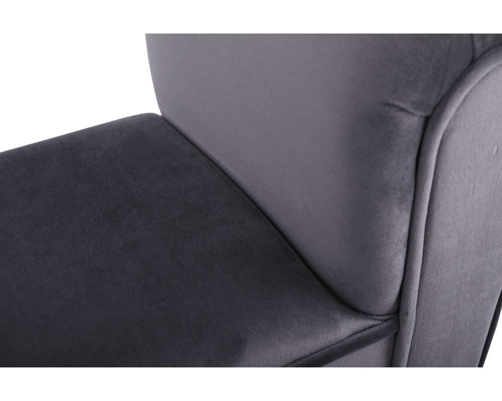 Bancă LINDOS, catifea Velvet, gri/negru, catifea Velvet/lemn, 100x30x56 cm Kondela