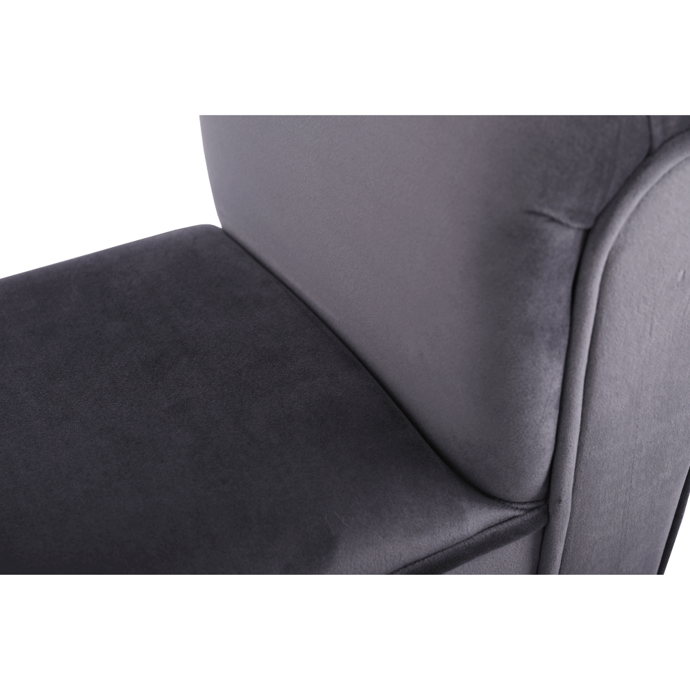 Bancă LINDOS, catifea Velvet, gri/negru, catifea Velvet/lemn, 100x30x56 cm Kondela