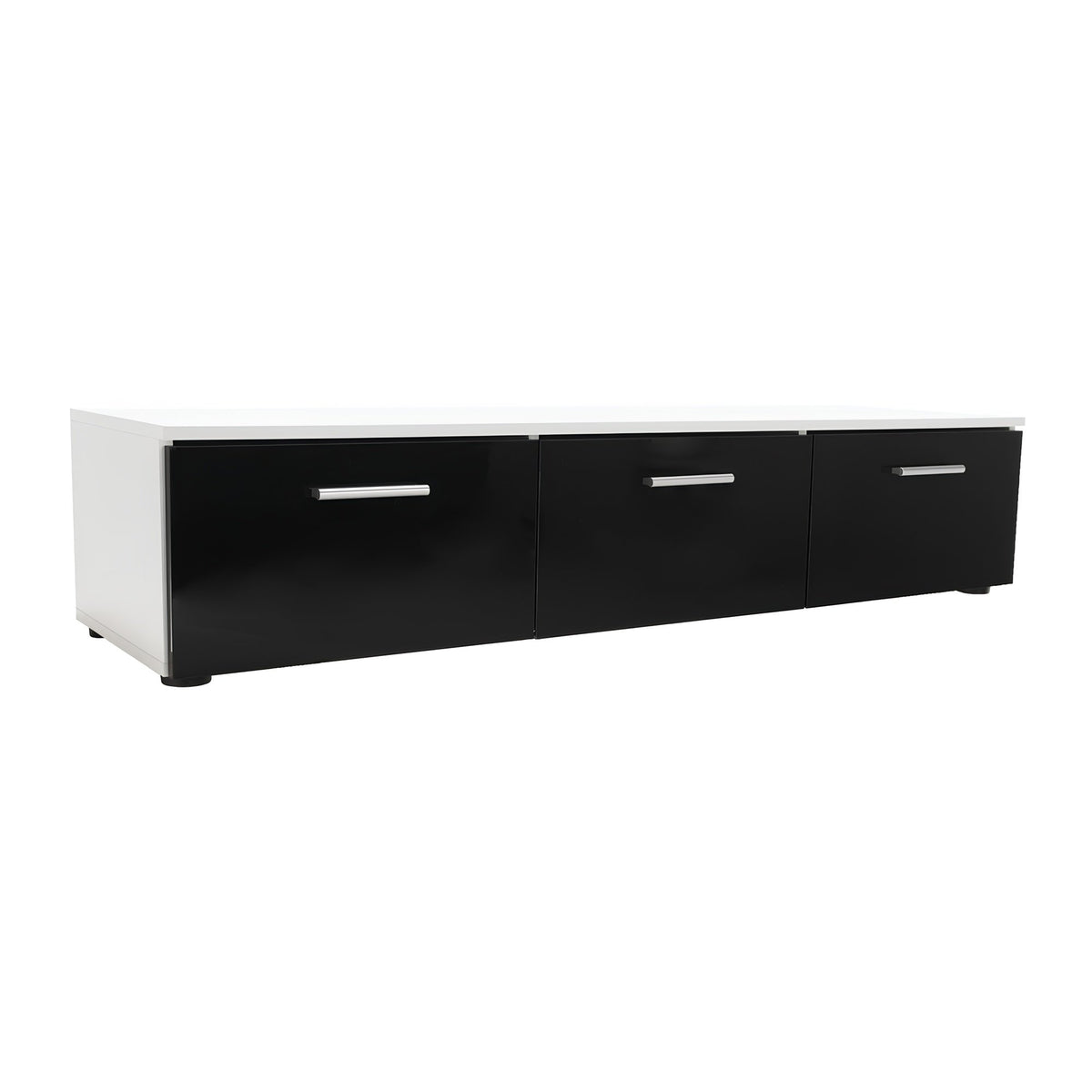 Mobilier living, alb/extra strălucire neagră HG, LEO Kondela