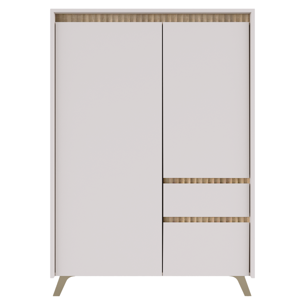 Comodă LONGY, cașmir/stejar sonoma, 2 uși și 1 sertar, 95 cm Kondela