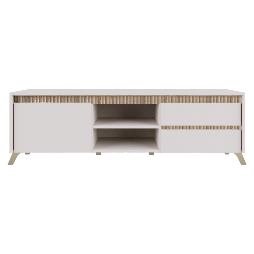 Comodă TV LONGY, cașmir/stejar sonoma, extensibilă, 155 cm Kondela