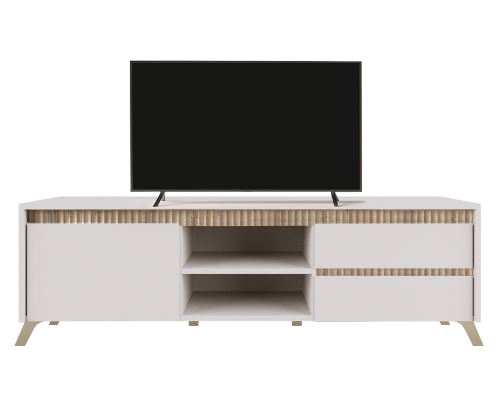 Comodă TV LONGY, cașmir/stejar sonoma, extensibilă, 155 cm Kondela
