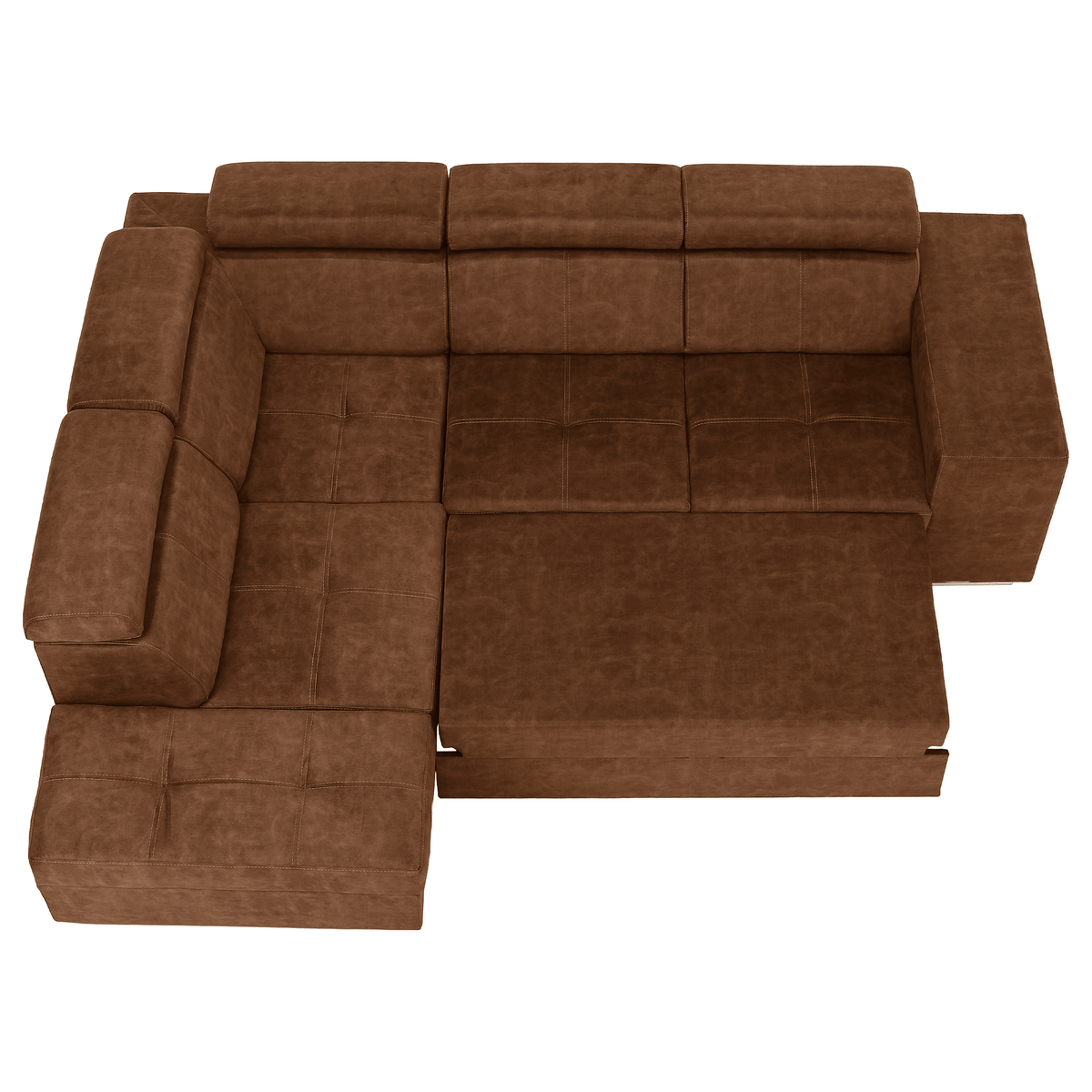 Set canapea BLOIS, maro, pe stânga, 264x210x79 cm Kondela