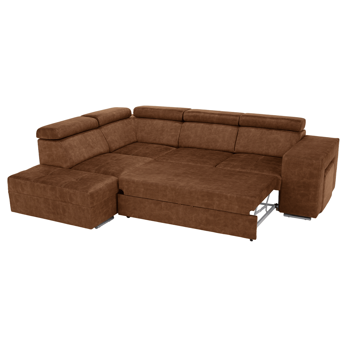 Set canapea BLOIS, maro, pe stânga, 264x210x79 cm Kondela