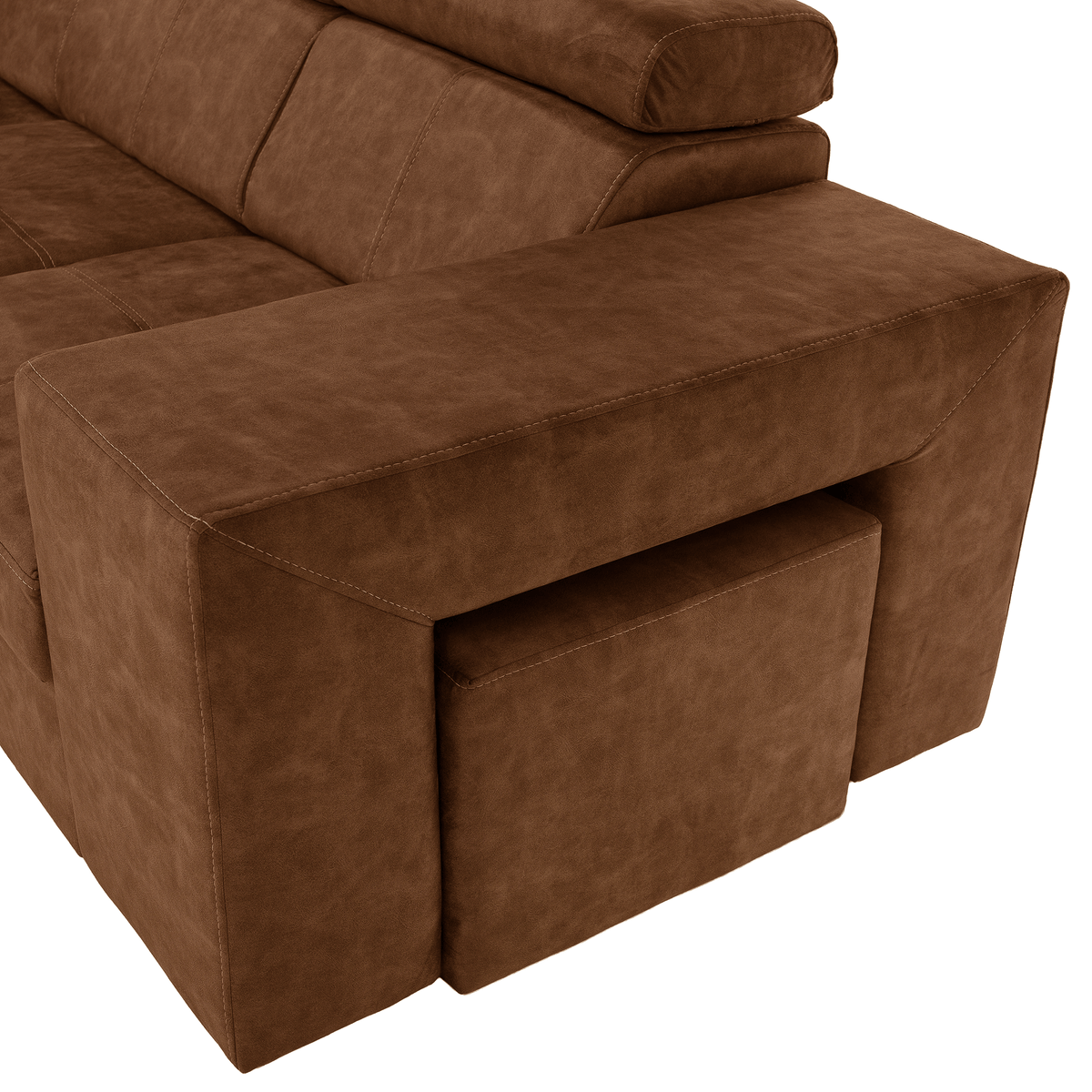 Set canapea BLOIS, maro, pe stânga, 264x210x79 cm Kondela