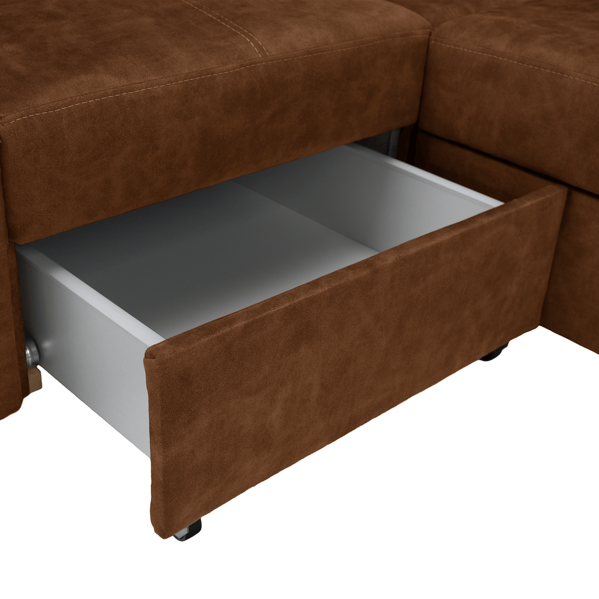 Set canapea BLOIS, maro, pe stânga, 264x210x79 cm Kondela