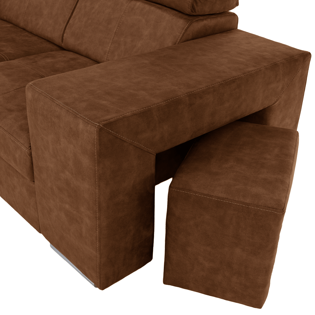Set canapea BLOIS, maro, pe stânga, 264x210x79 cm Kondela