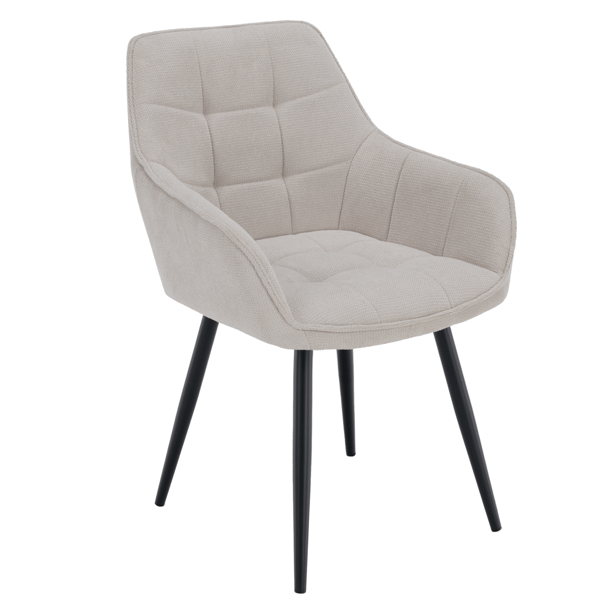 Scaunul de design NOTO, bej/negru, 58.5x62x86 cm Kondela