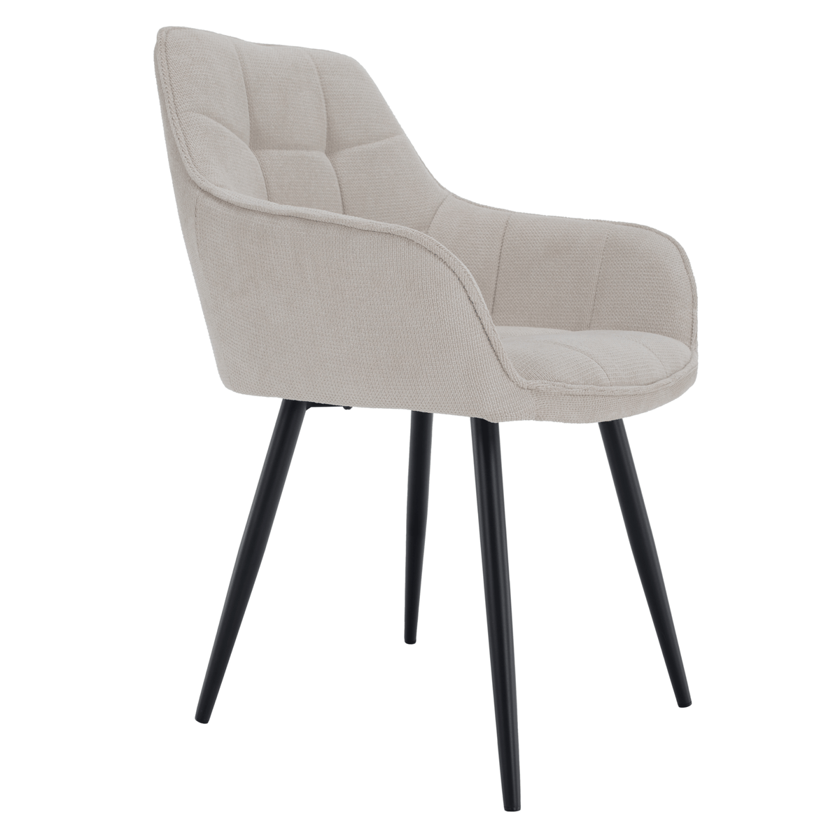 Scaunul de design NOTO, bej/negru, 58.5x62x86 cm Kondela
