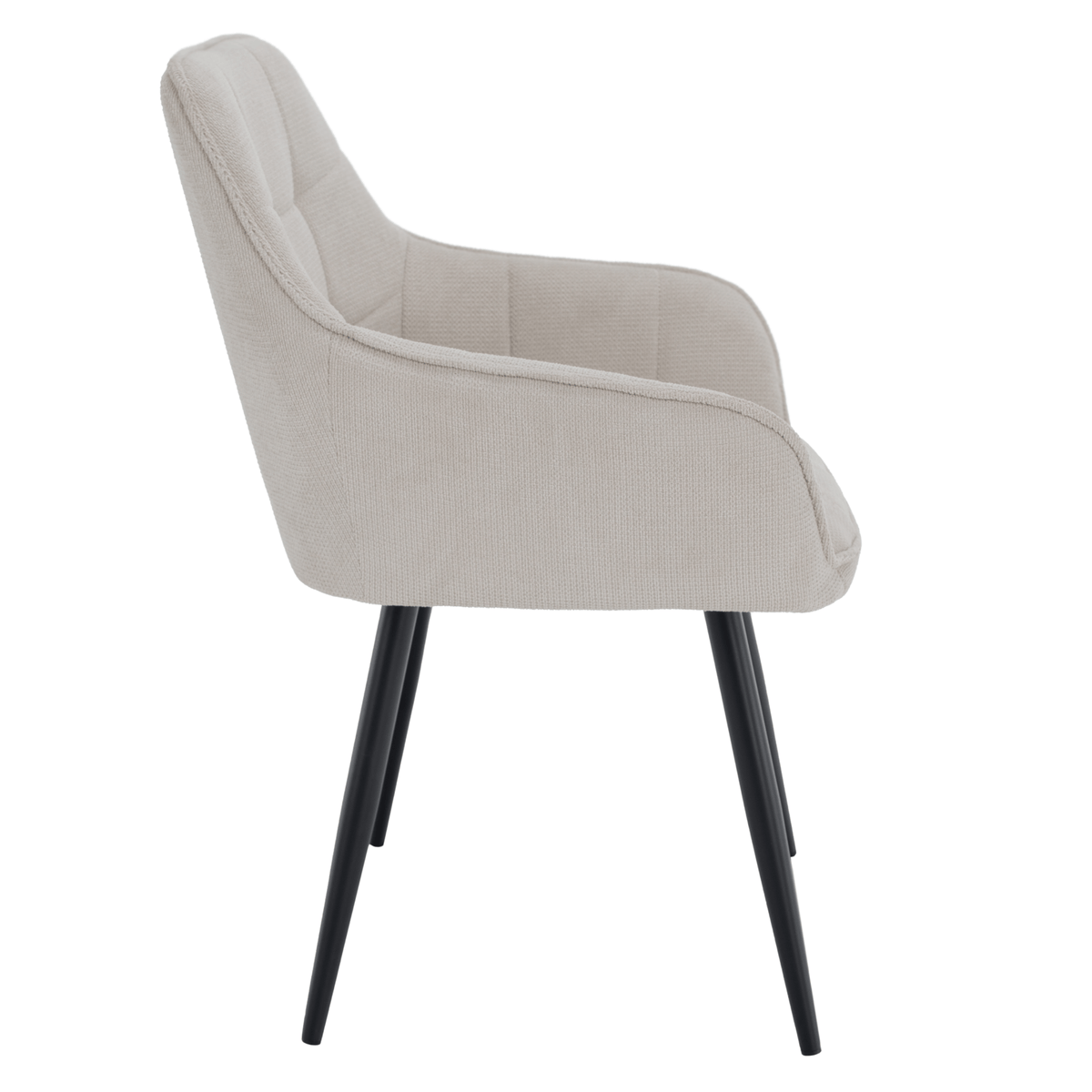 Scaunul de design NOTO, bej/negru, 58.5x62x86 cm Kondela