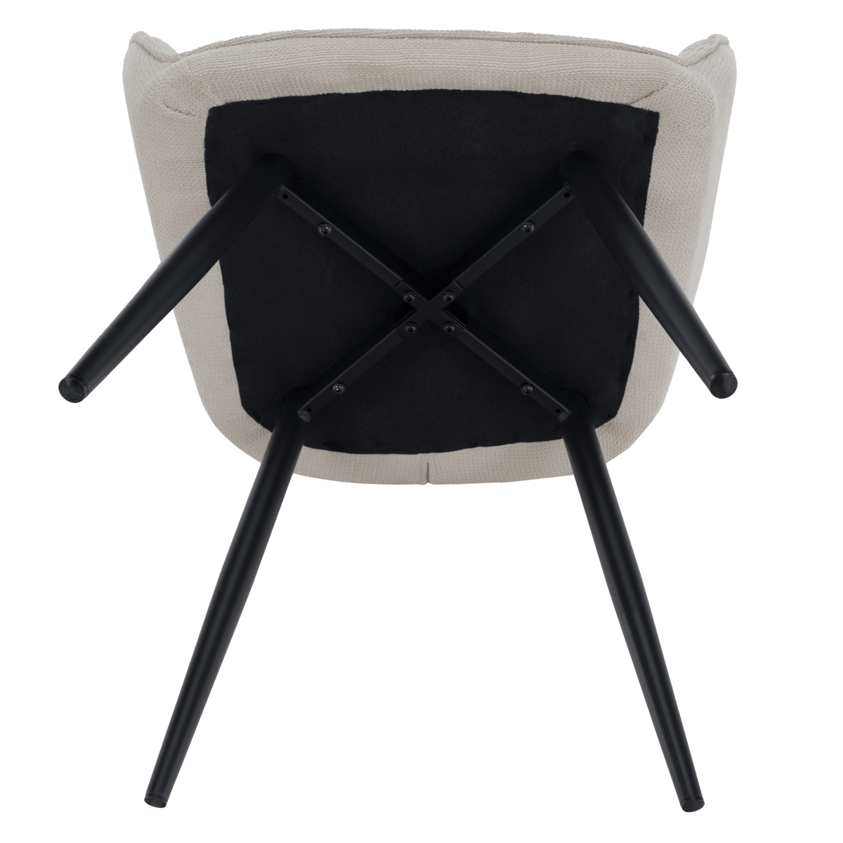 Scaunul de design NOTO, bej/negru, 58.5x62x86 cm Kondela