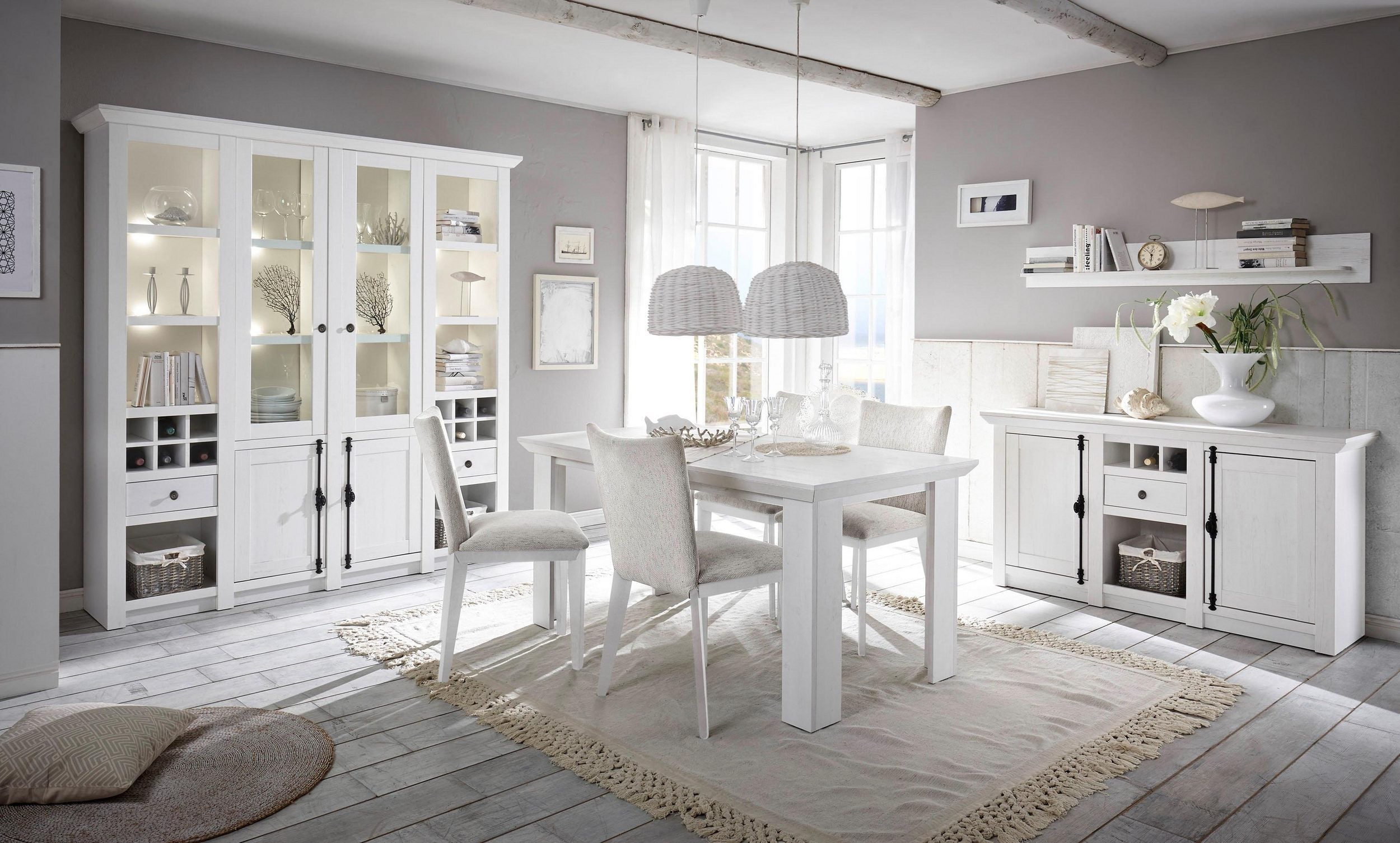 Masa California, Alb, 158 cm latime Arboteca