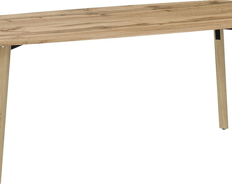 Masă PAL lemn masiv Fusse, blat aspect lemn, 178 cm Arboteca
