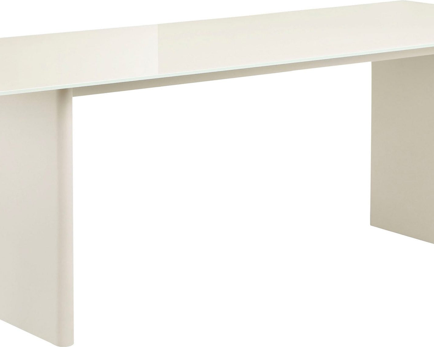 Masă sticlă Janita, cadru MDF, creme, 220 cm Arboteca