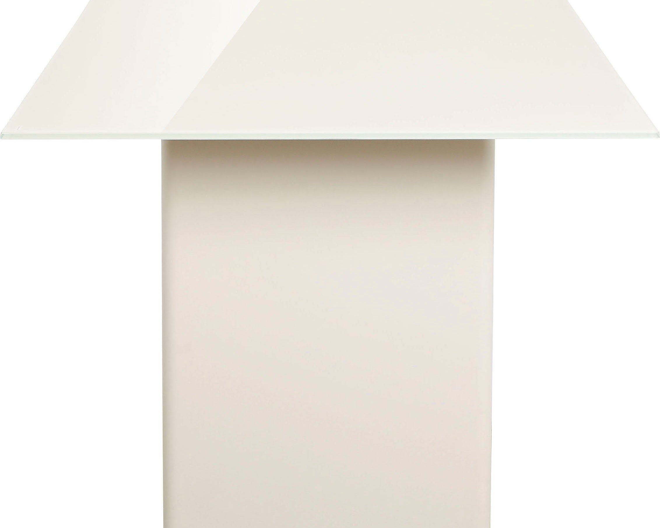 Masă sticlă Janita, cadru MDF, creme, 220 cm Arboteca