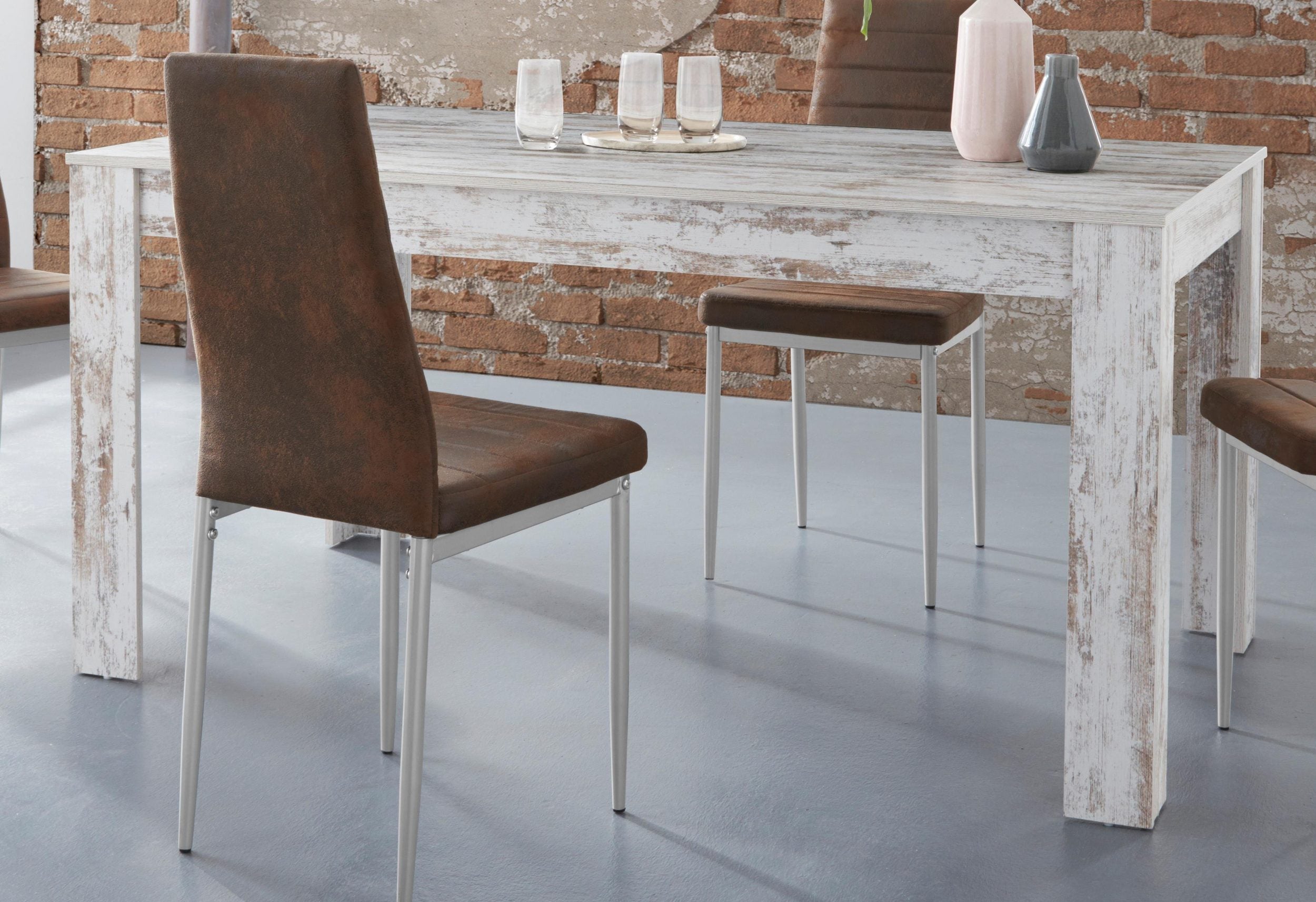 Masa Lynn, aspect antichizat, 160 cm latime Arboteca