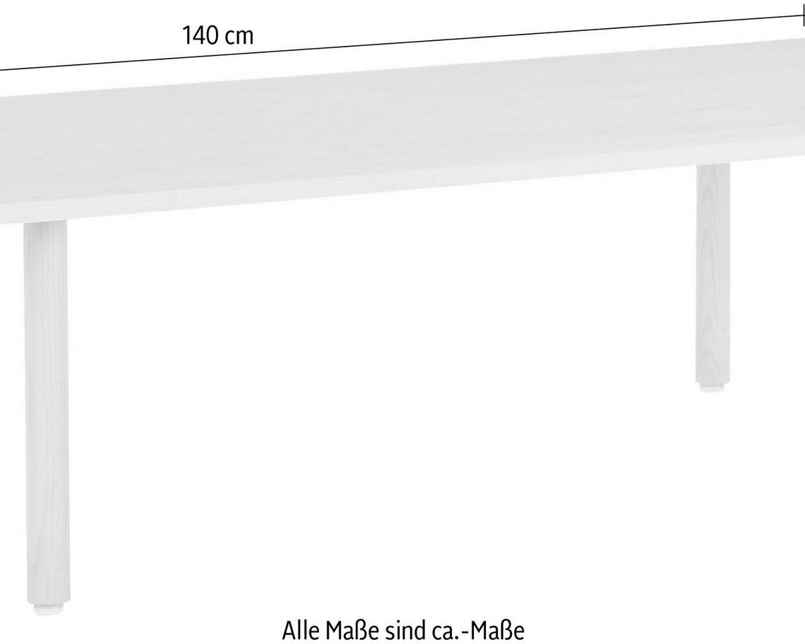 Masuță de cafea Anelisse, cadru metalic, negru, 140 cm lățime Arboteca