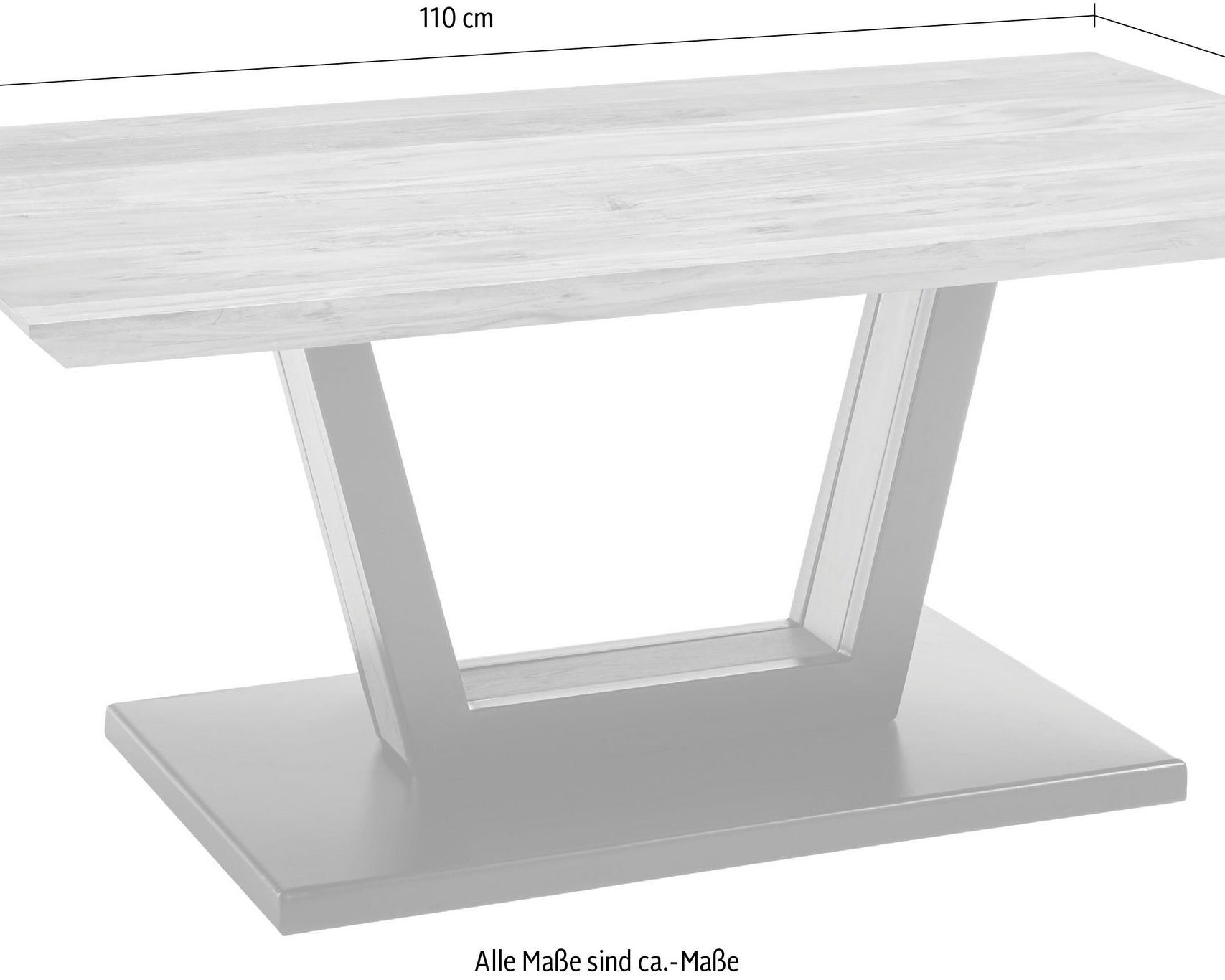 Masuta de cafea Bedford, 110 cm, lemn masiv Arboteca