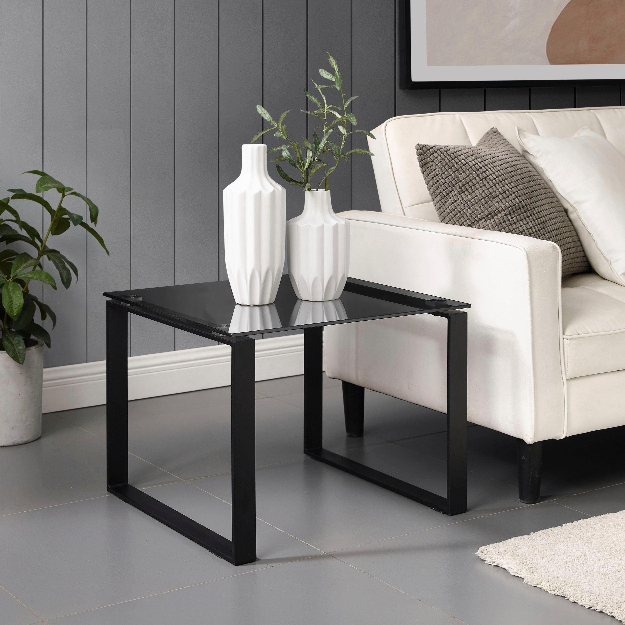 Masuta de cafea Simsbury, Sticla, 60 cm Arboteca