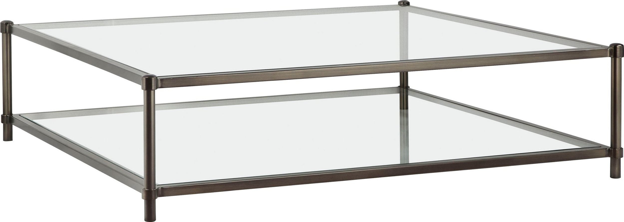 Masuta de cafea Like, 103 cm, Sticla, Bronz Arboteca