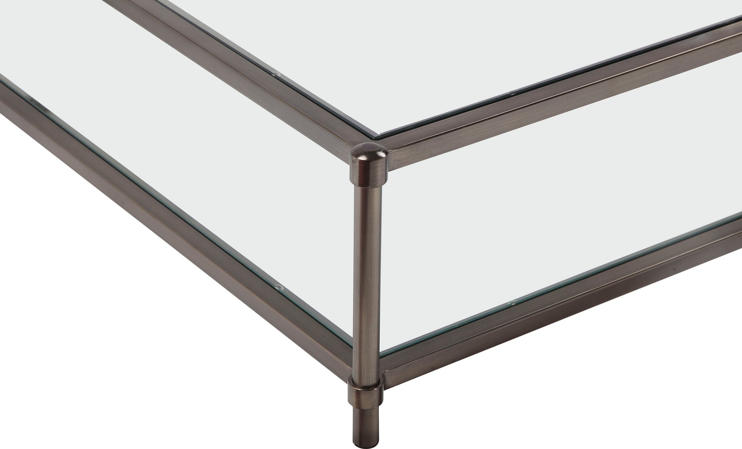 Masuta de cafea Like, 103 cm, Sticla, Bronz Arboteca