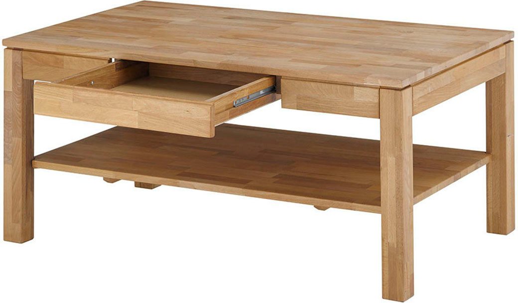 Masuta de cafea Salem, lemn masiv, Sertar, 115 cm latime Arboteca