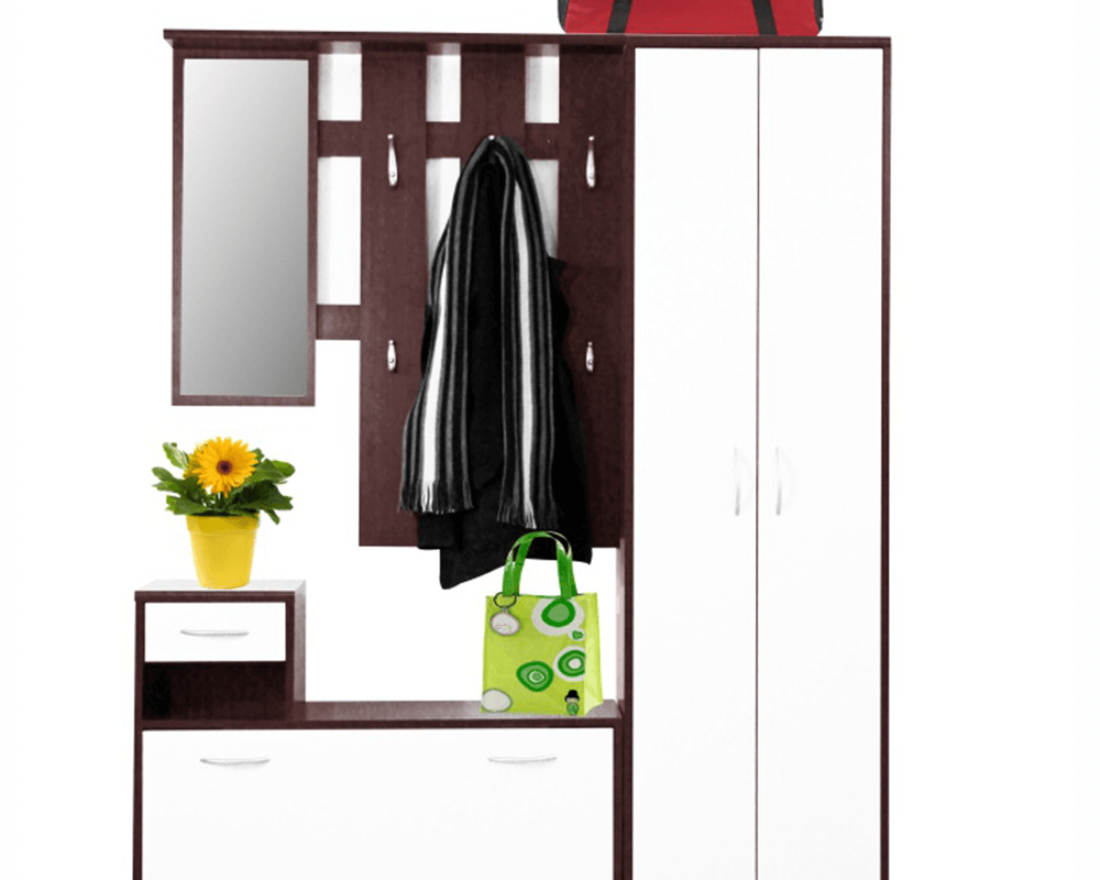 Set vestibul VONITSA, wenge, alb Kondela