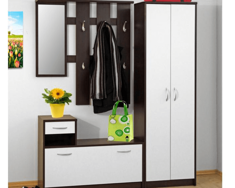 Set vestibul VONITSA, wenge, alb Kondela