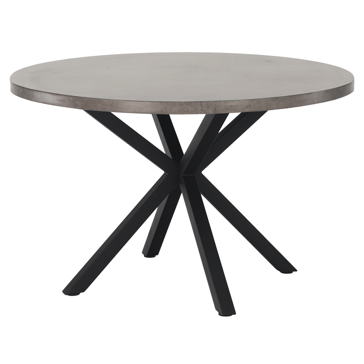 Masă de luat masa KRAPINA, gri carbon / negru, diametru 120 cm Kondela