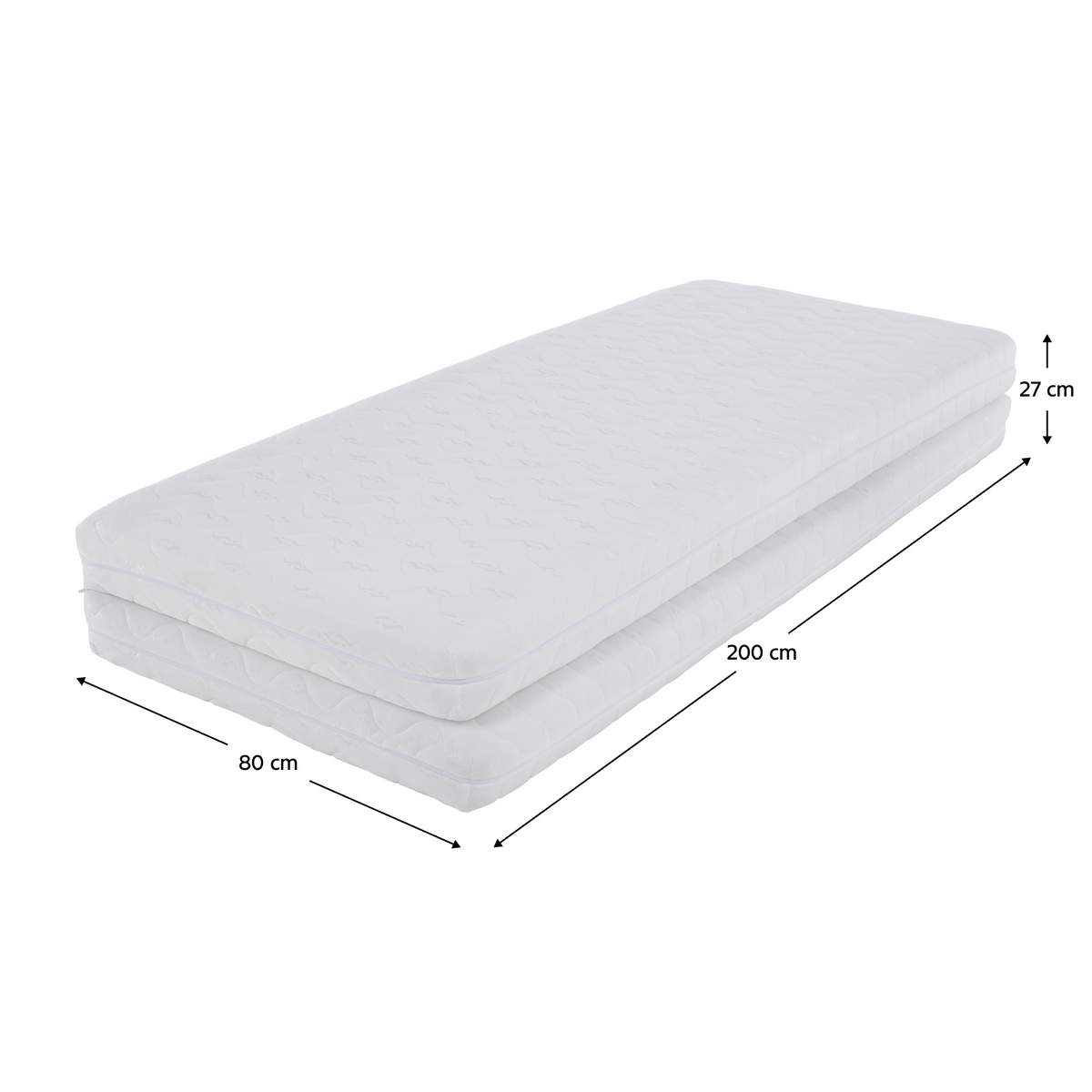 Saltea pliabilă cu două feţe, 80/80x200, MELK Kondela