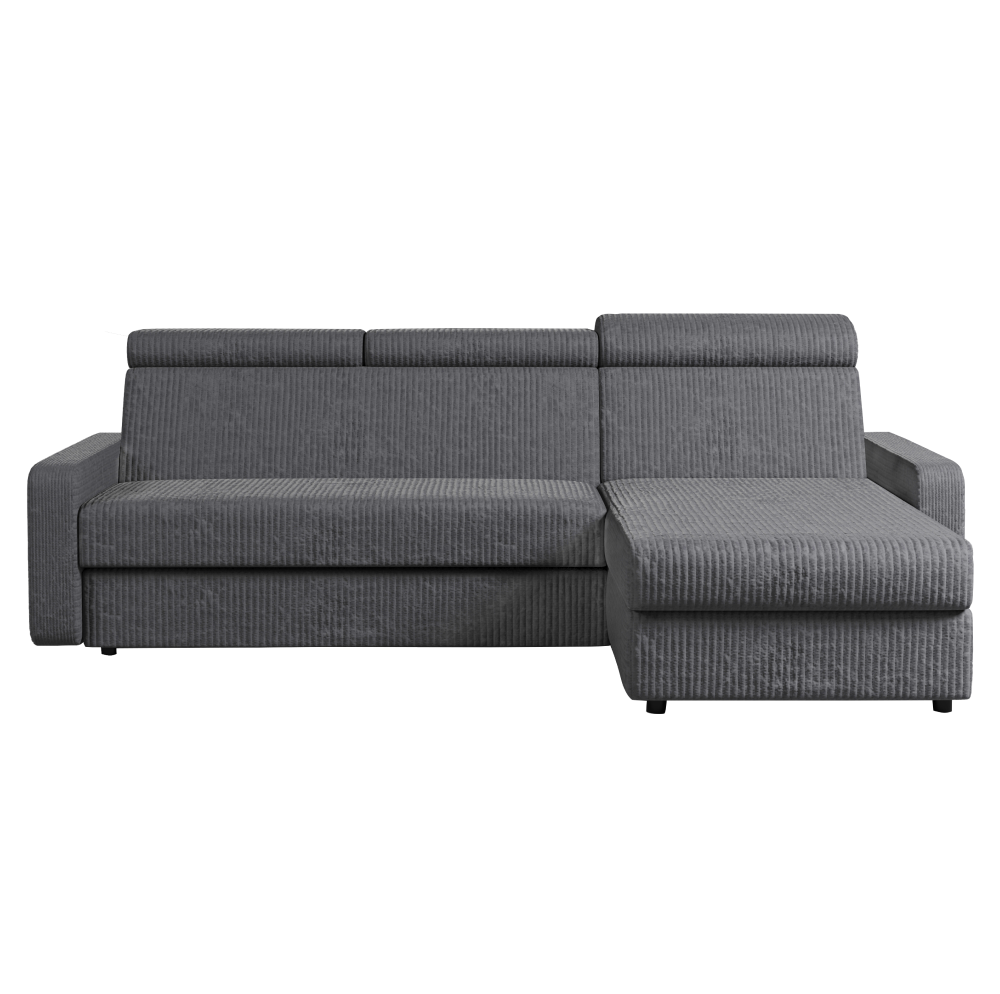 Set canapea de colț AJACCIO, gri, pe dreapta, 236x170x68 cm Kondela