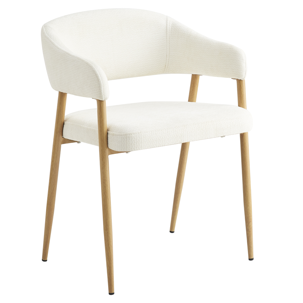 Fotoliu de sufragerie de design BEAULIEU TIP 1, crem/fag, 53x51x74 cm Kondela