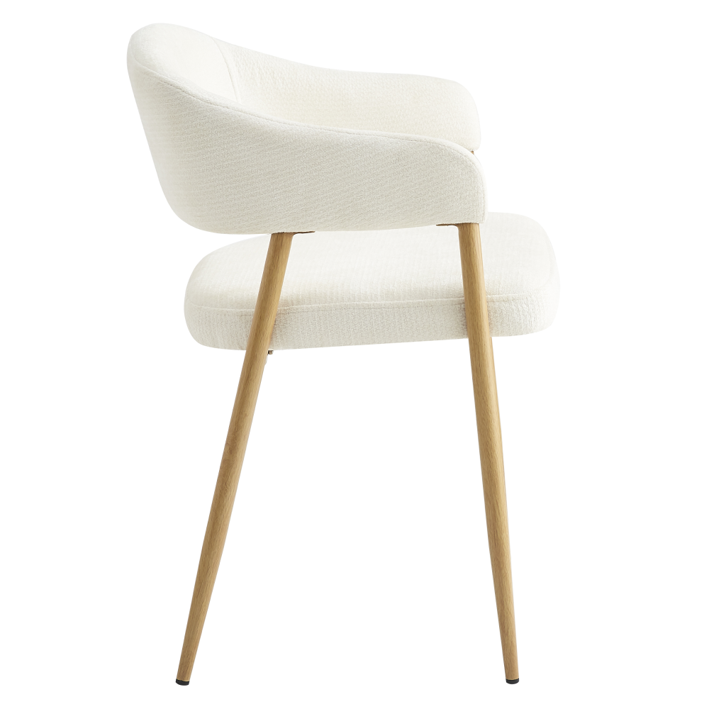 Fotoliu de sufragerie de design BEAULIEU TIP 1, crem/fag, 53x51x74 cm Kondela