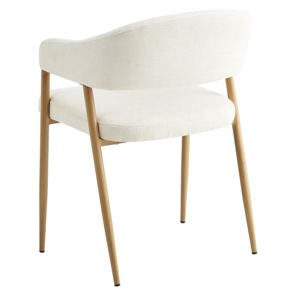 Fotoliu de sufragerie de design BEAULIEU TIP 1, crem/fag, 53x51x74 cm Kondela