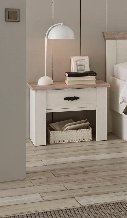 Noptiera Florenz, Alb, 58 cm latime Arboteca