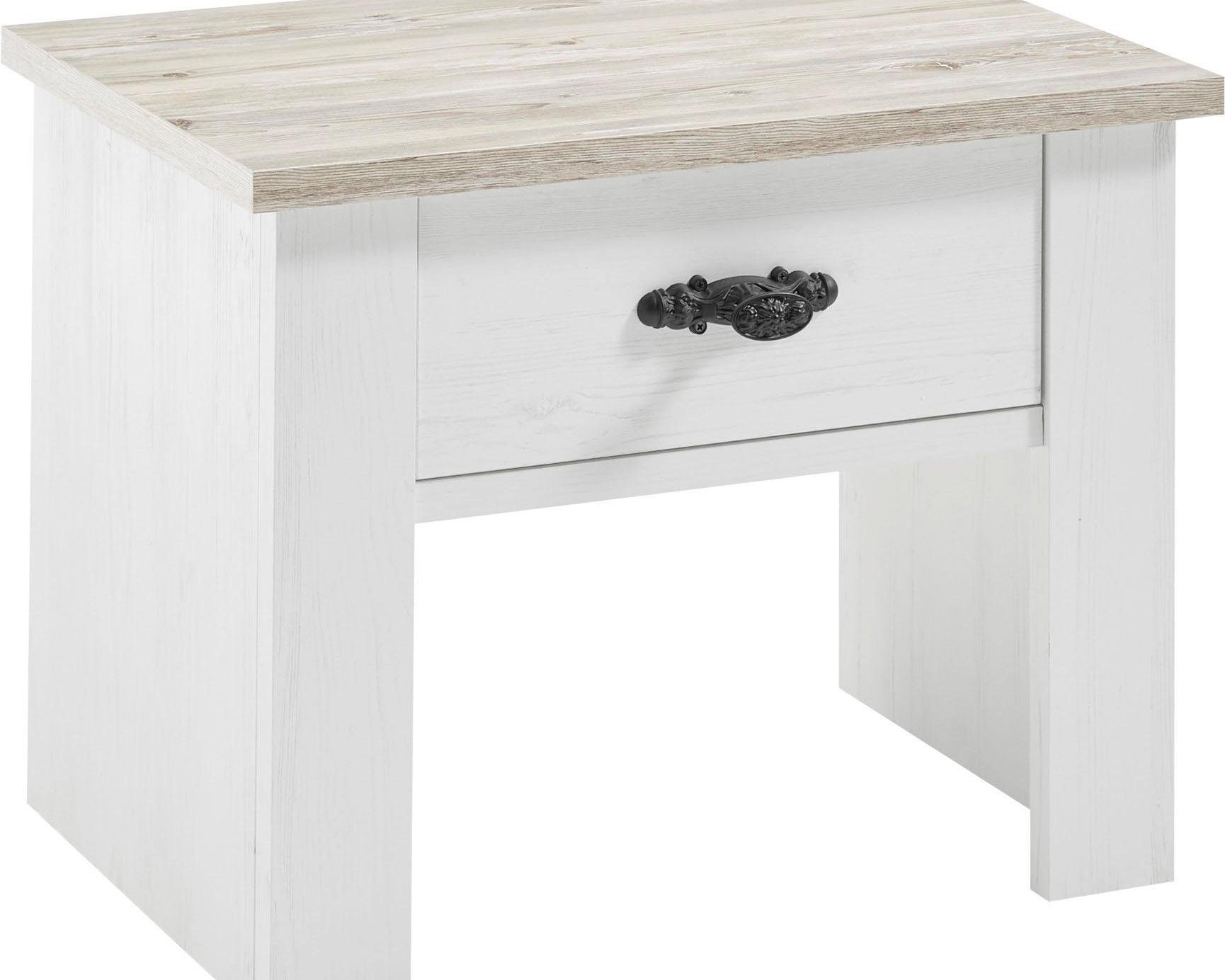 Noptiera Florenz, alb, cu sertar, 58 cm latime Arboteca