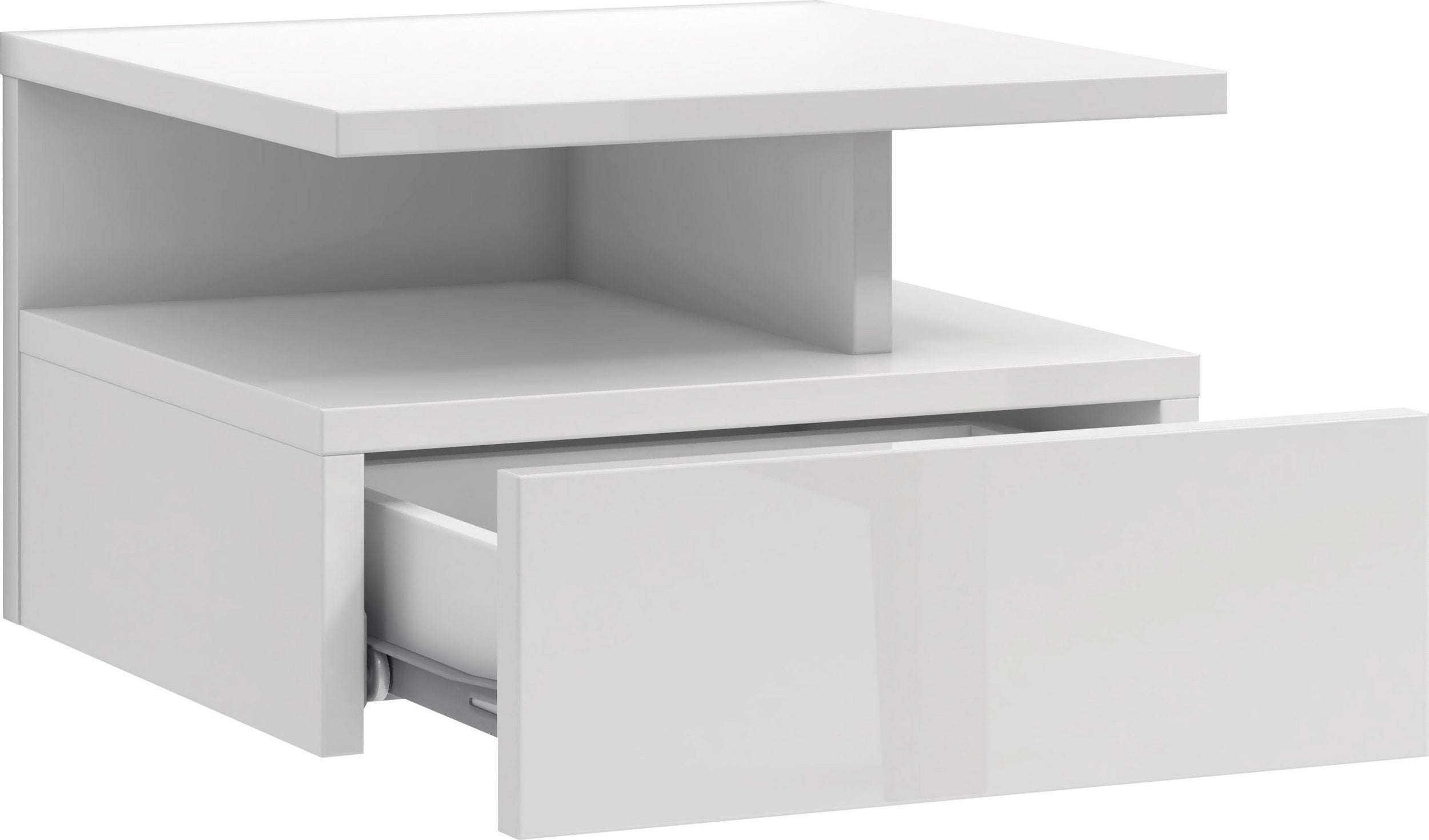 Noptiera Roma, Alb lucios, 35.5 cm latime Arboteca