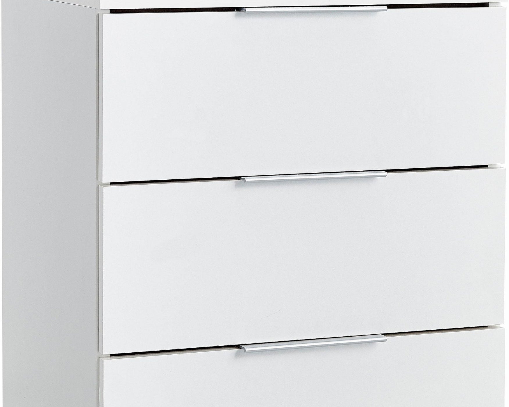 Noptieră Schlafkontor cu 3 sertare, alb, 46 cm Arboteca