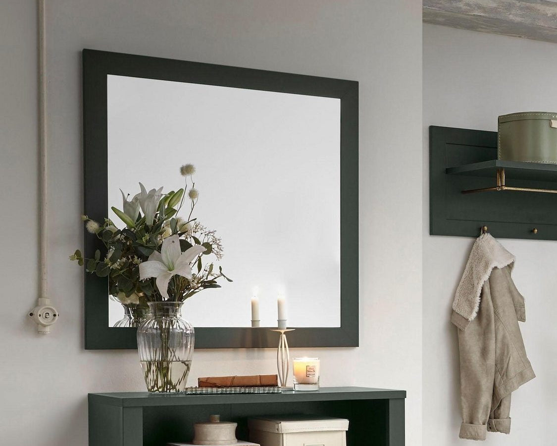 Oglindă decorativă Ascot verde 82 cm lățime Arboteca